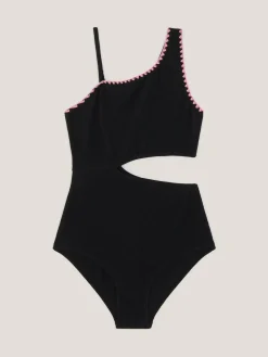 Online Monsoon Black Stitch Cut Out Swimsuit