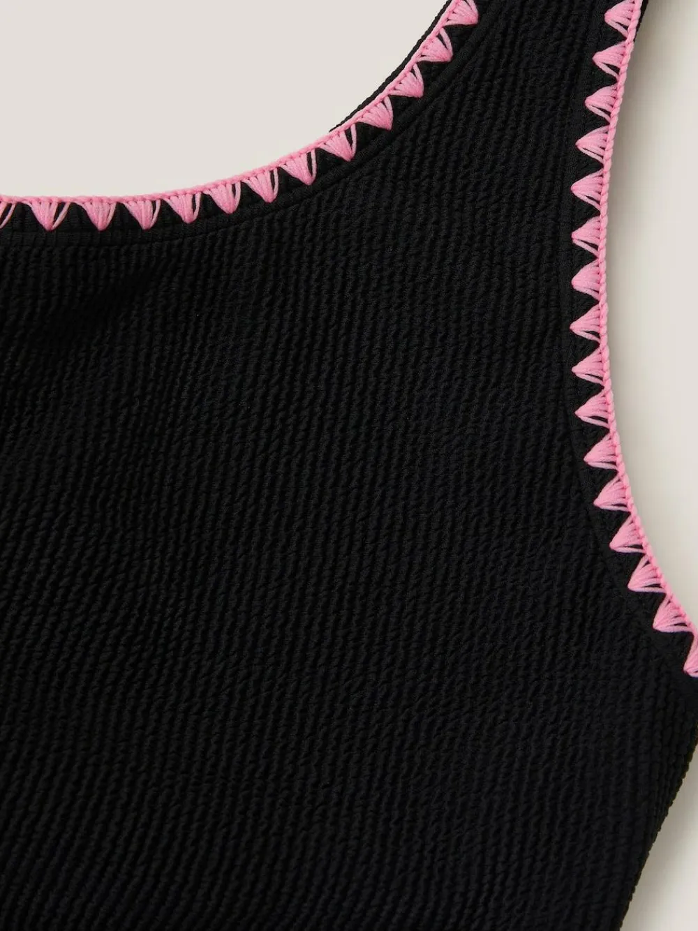 Online Monsoon Black Stitch Cut Out Swimsuit