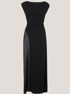 New Monsoon Black Tansy Sparkle Trim Jersey Maxi Dress