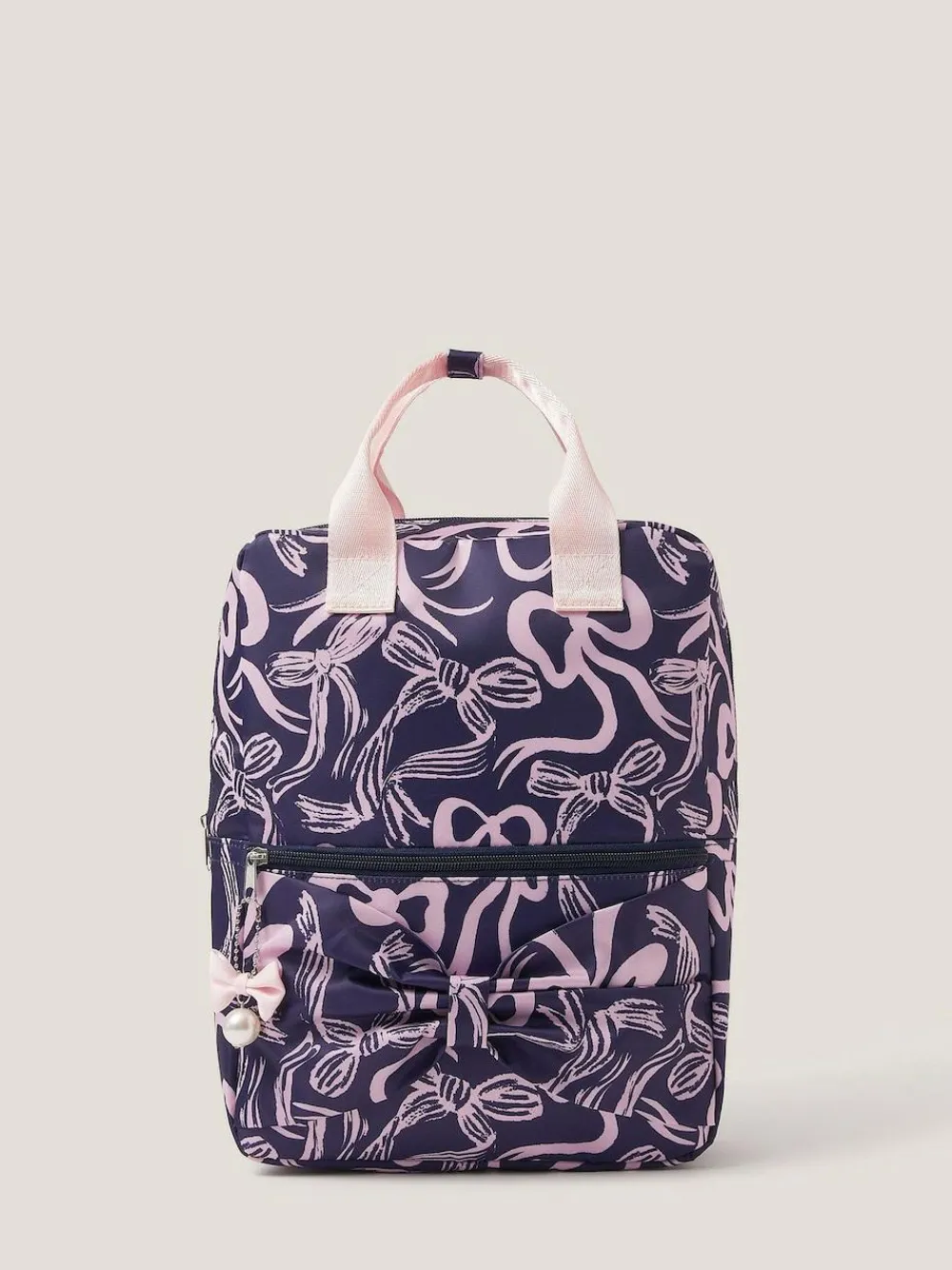 Monsoon Blue Bow Print School Backpack^ Bags
