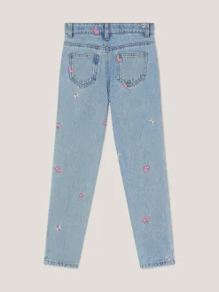 Monsoon Blue Butterfly Embroidered Straight Leg Jeans^ Jeans & Joggers|Jeans
