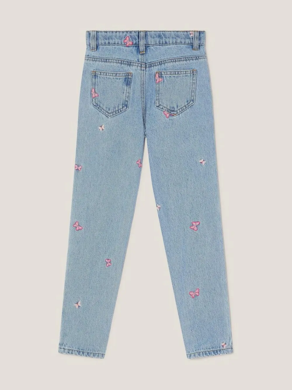 Monsoon Blue Butterfly Embroidered Straight Leg Jeans^ Jeans & Joggers|Jeans