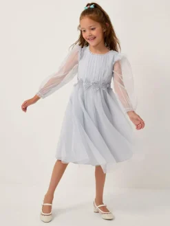 Monsoon Blue Dahlia Bow Embellished Tulle Party Dress^ Dresses