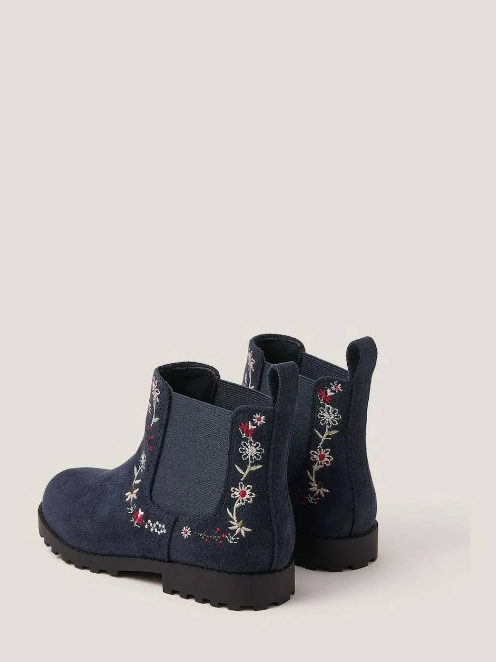 Monsoon Blue Floral Embroidered Chelsea Boots^ Baby Boots|Boots
