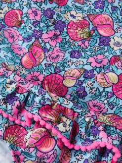 Discount Monsoon Blue Floral Shell Print UPF50+ Long Sleeve Swim Set