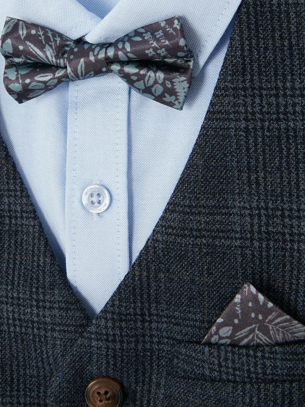 Monsoon Blue Four-Piece Oliver Check Suit^BOY Occasionwear|Suits & Vest