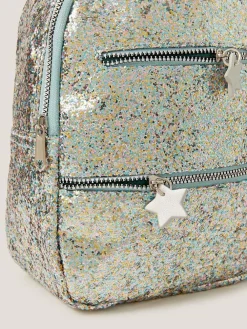 Monsoon Blue Glitter Charm Backpack^ Bags