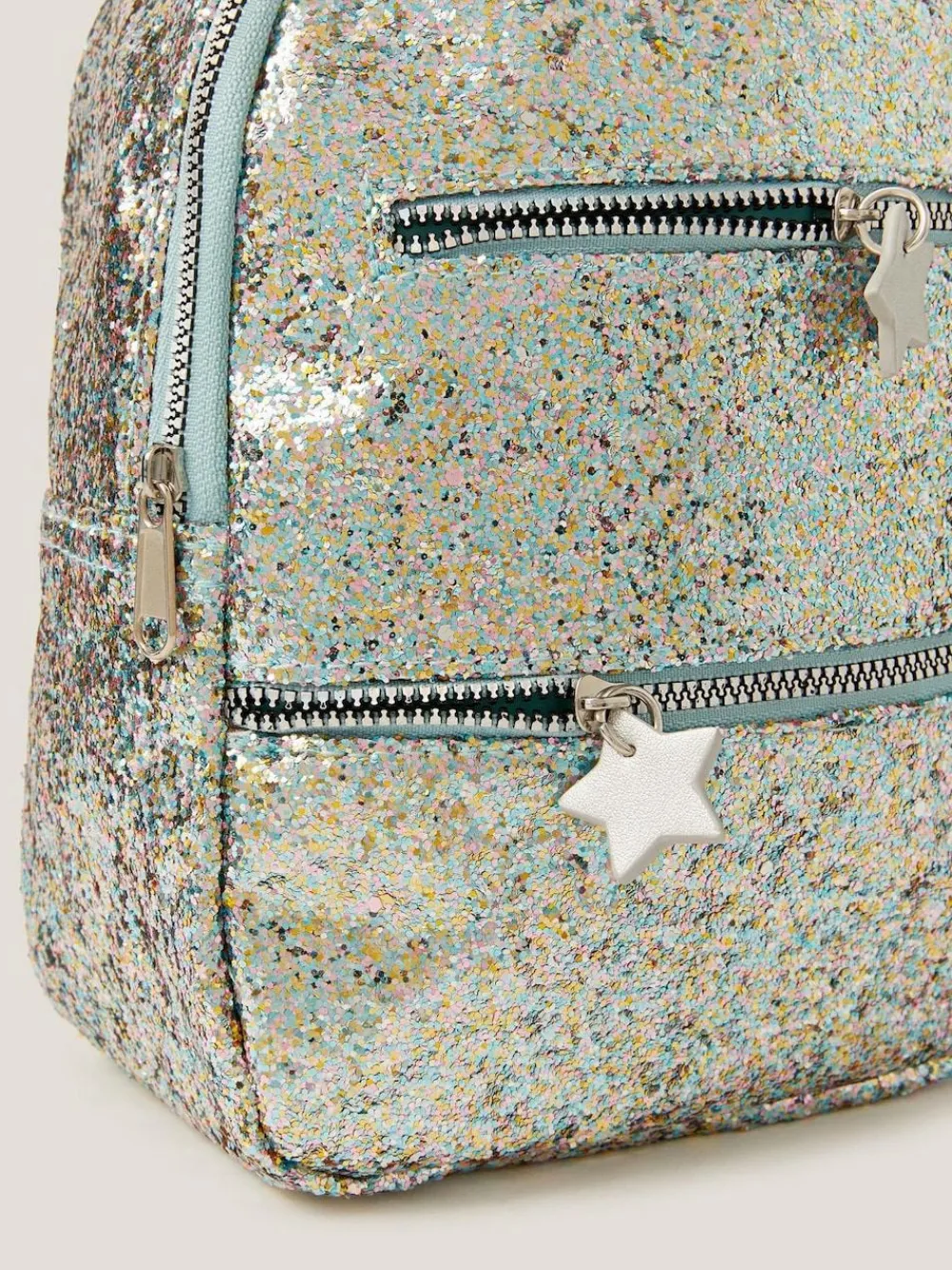 Monsoon Blue Glitter Charm Backpack^ Bags