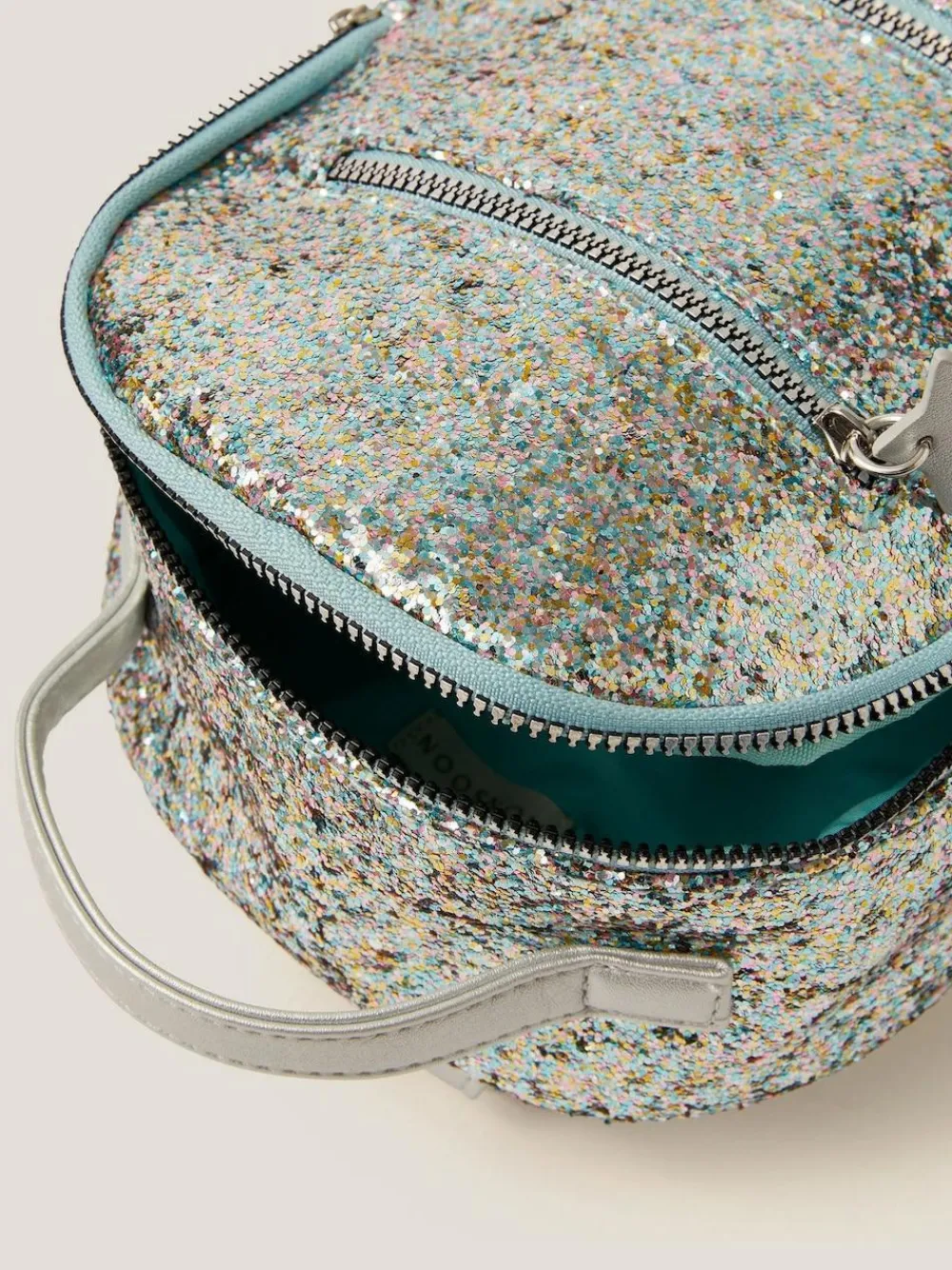 Monsoon Blue Glitter Charm Backpack^ Bags