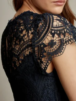 New Monsoon Monica Lace Maxi Dress Blue