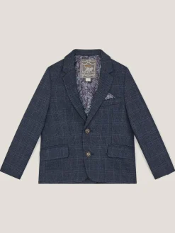 Online Monsoon Blue Oliver Check Pocket Detail Blazer