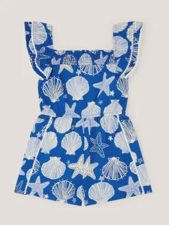 Monsoon Blue Shell Print Playsuit^ Jumpsuits & Playsuits