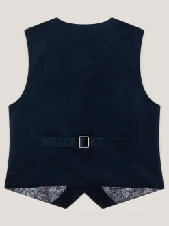 Monsoon Blue Velvet Waistcoat^BOY Suits & Vest