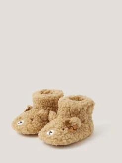Monsoon Brown Baby Teddy Bear Slipper Boots^ Baby Boots|Boots