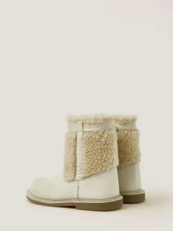 Monsoon Cream Borg Leather Boots^ Baby Boots|Boots