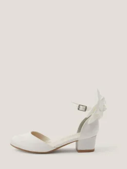Clearance Monsoon Cream Sara Bow Two Part Heels Shoes