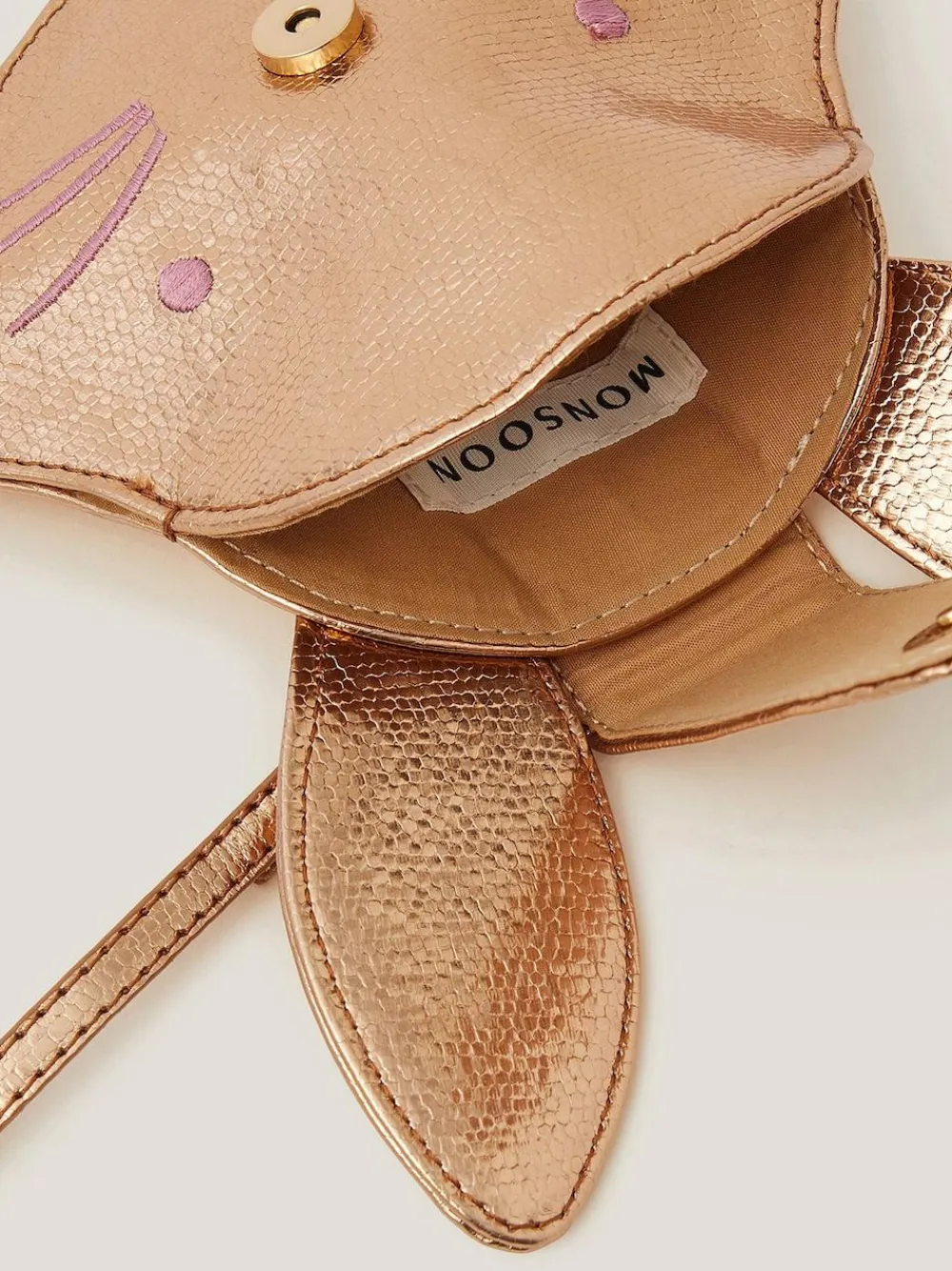 Monsoon Gold Metallic Bunny Bag^ Bags