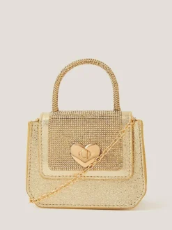 Monsoon Gold Mini Metallic Handbag