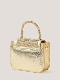 Monsoon Gold Mini Metallic Handbag