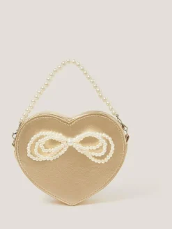 Monsoon Gold Pearl Heart Bag^ Bags