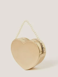 Monsoon Gold Pearl Heart Bag^ Bags