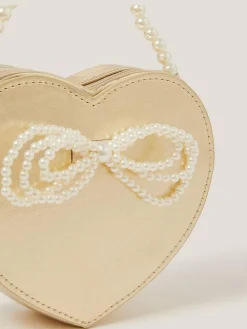 Monsoon Gold Pearl Heart Bag^ Bags