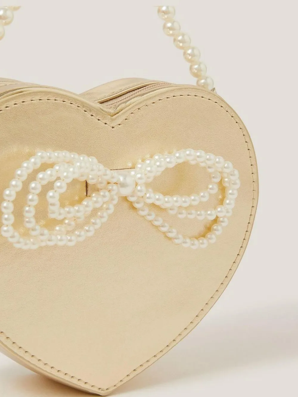 Monsoon Gold Pearl Heart Bag^ Bags