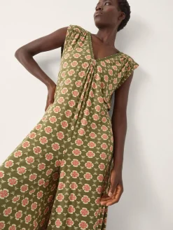Outlet Monsoon Green Maddie Sleeveless Floral Print Jumpsuit
