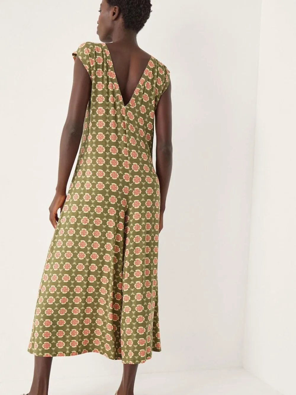 Outlet Monsoon Green Maddie Sleeveless Floral Print Jumpsuit