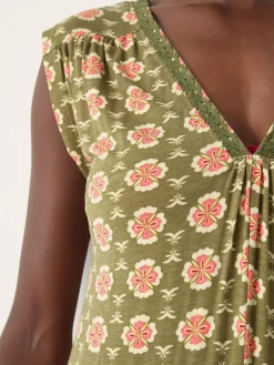 Outlet Monsoon Green Maddie Sleeveless Floral Print Jumpsuit