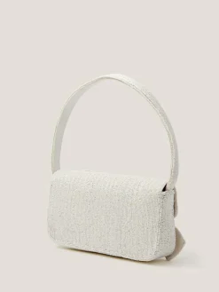Online Monsoon Natural Ayla Beaded Bow Bag
