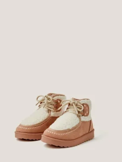 Monsoon Natural Bow Borg Ankle Boots^ Baby Boots|Boots