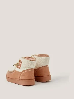 Monsoon Natural Bow Borg Ankle Boots^ Baby Boots|Boots
