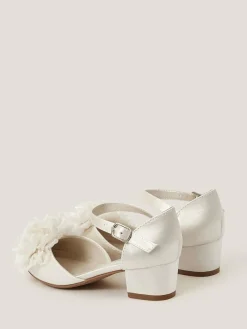 Discount Monsoon Natural Corsage Satin Two Part Heels