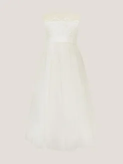 Monsoon Natural Cynthia Strapless Lace Maxi Dress^ Dresses|Dresses