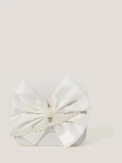 New Monsoon Natural Large Bow Bridesmaid Mini Bag