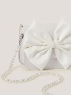 New Monsoon Natural Large Bow Bridesmaid Mini Bag