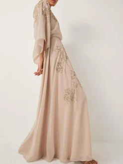 Monsoon Skyla Floral Print Embellished Maxi Wrap Dress^Women Maxi Dresses