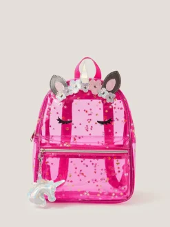 Monsoon Pink Clear Unicorn Backpack^ Bags