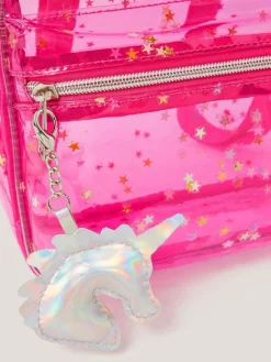 Monsoon Pink Clear Unicorn Backpack^ Bags