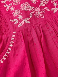 Monsoon Pink Floral Print Embroidered Playsuit^ Jumpsuits & Playsuits