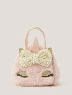 Monsoon Pink Fluffy Bow Unicorn Handbag^ Bags