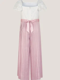 Monsoon Pink Lace Pleated Jumpsuit^ Occasionwear|Jumpsuits & Playsuits