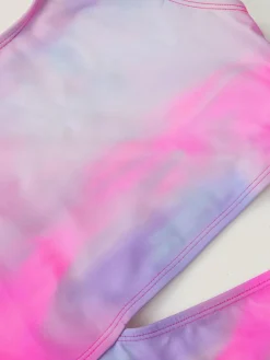 Online Monsoon Pink Ombré Asymmetrical Cut Out Swimsuit