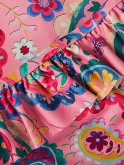 Online Monsoon Pink Paisley Print UPF50+ Long Sleeve Swim Set