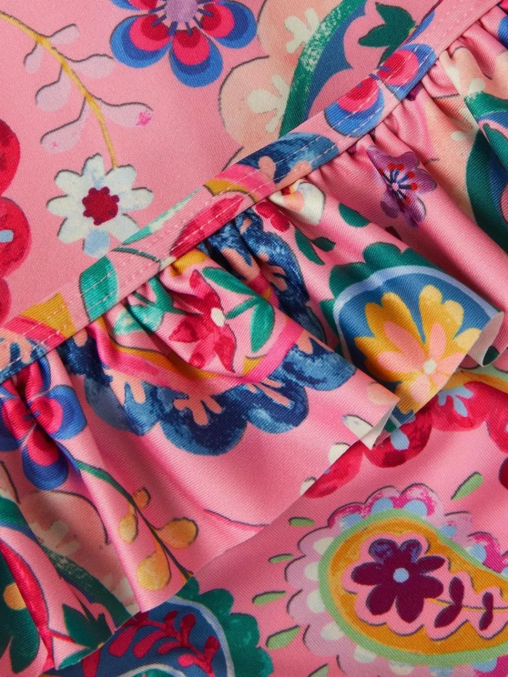 Online Monsoon Pink Paisley Print UPF50+ Long Sleeve Swim Set