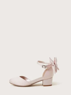 Monsoon Pink Sara Satin Bow Two-Part Heels^ Shoes