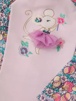 Monsoon Pink Shell Print UPF50+ Sunsafe Suit & Sun Hat Set^ Swimwear|Swimwear