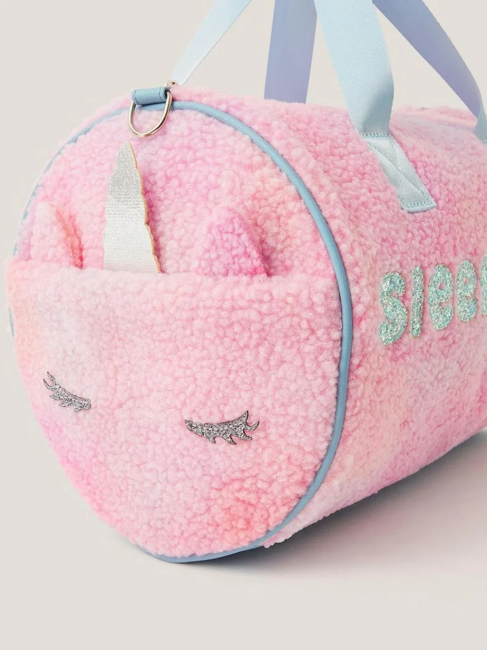 Discount Monsoon Pink Unicorn Borg Sleepover Duffle Bag