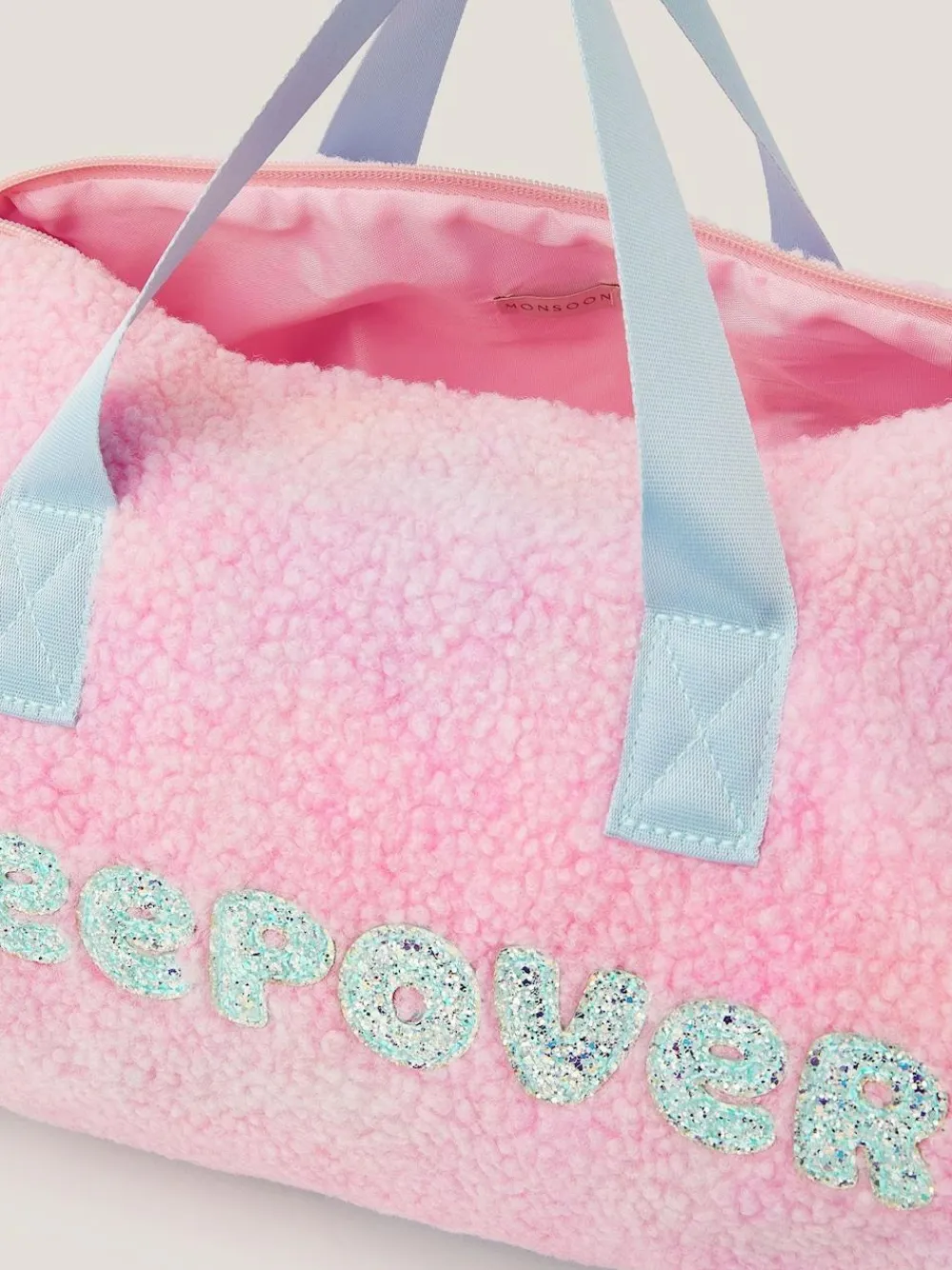 Discount Monsoon Pink Unicorn Borg Sleepover Duffle Bag